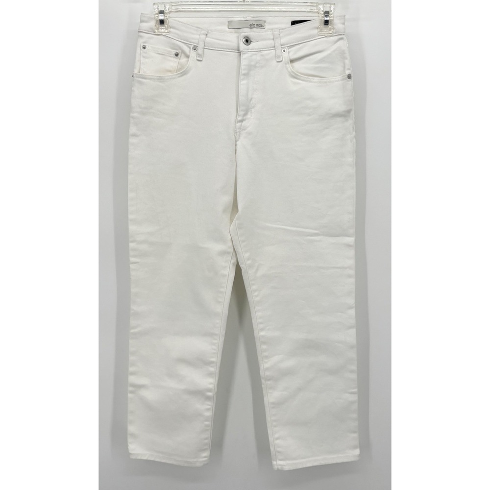 Ella Moss High Waist Straight Jeans White Juniors Size 8/29 Stretch Denim